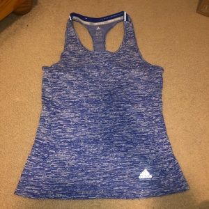 Adidas Running Tank
Size M
Blue & Grey w/Reflective feature
Small pocket on side